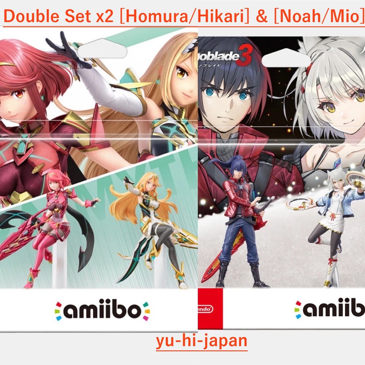 Nintendo amiibo Double Set x2 [Homura/Hikari] & [Noah/Mio