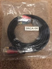 6 FOOT COMPONENT VIDEO CABLES - 3RCA-06 - QTY Discounts!