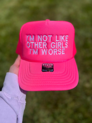 I'm Not Like Other Girls. I'm Worse Embroidered Retro Trucker Hat - Otto Brand