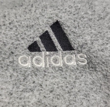 Vintage Adidas Fleece Heathered Gray Tapered Leg Athletic Sweat Pants Men's XL