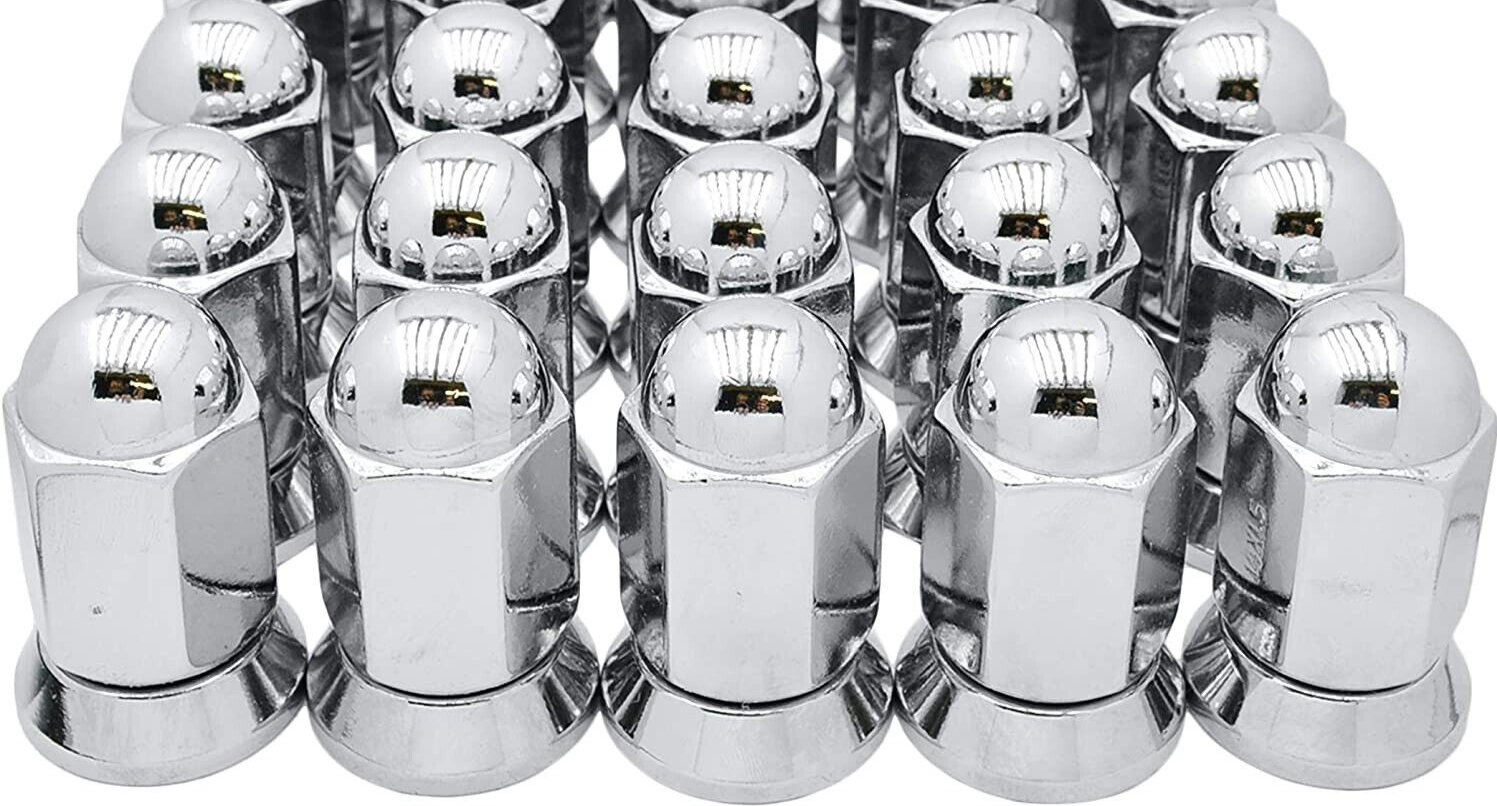 16 Alcoa 9/1618 Chrome Dually Lug Nuts Flat Seat With Swivel Washers