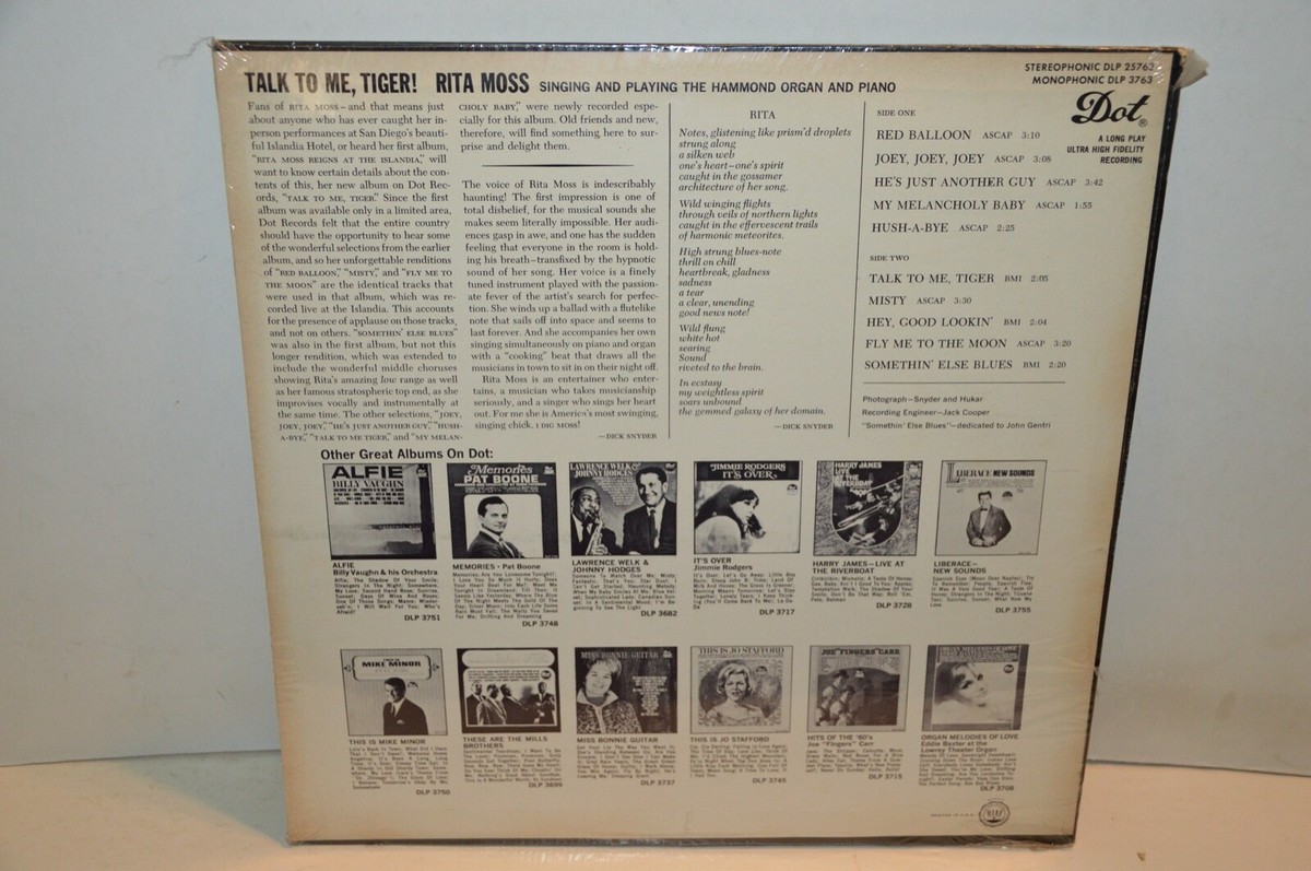 RITA MOSS Talk To Me Tiger! LP 1966 1st Stereo Pressing DLP 25763