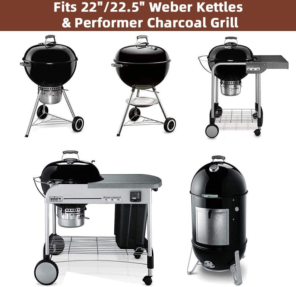 Hisencn Cast Iron Gourmet BBQ System Cooking Grate for 22.5" er