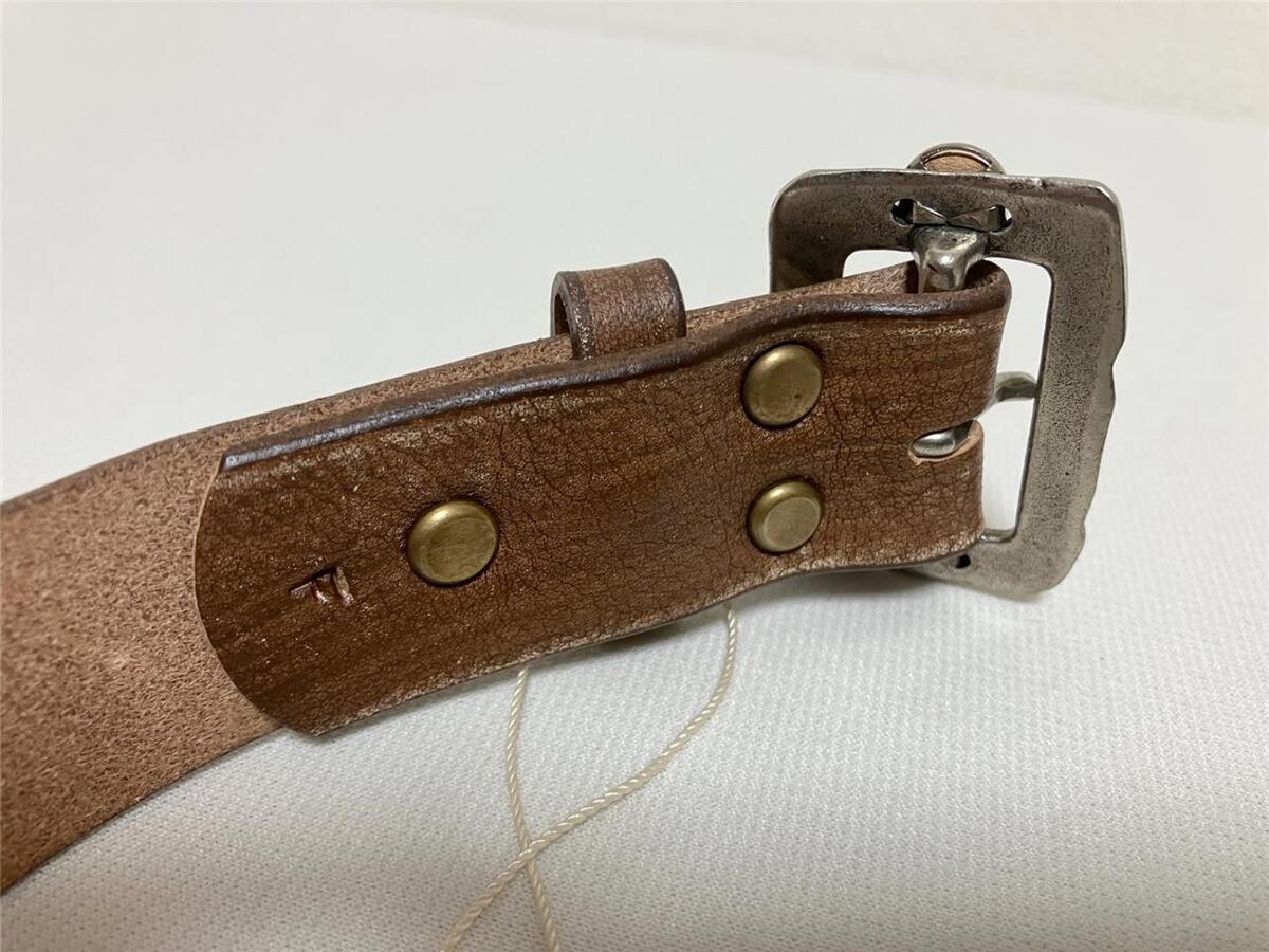 Kapital Oil leather studs disco buckle belt brown new | eBay Kapital Oil leather studs disco buckle belt brown new | eBay