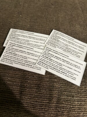 SPANISH four red cards laminated immigration- know your rights ...