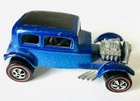 Hot Wheels Redline 1969 Classic 32 Ford Vicky US Blue w Tan Interior Excellent