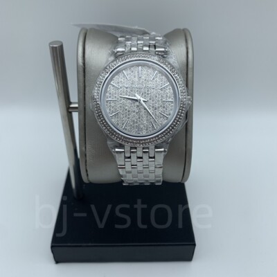Women’s Michael Kors Darci MK3437 Silver Pave Crystal Glitz Watch 39mm Working Michael Kors Ladies Watch Darci Silver Pave MK3437 - Seven Rocks main image 4