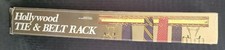 NOS Hollywood Tie And Belt Rack Wood And Brass New in Box