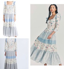 $675 NWT LOVESHACKFANCY/ lyna floral midi dress 00