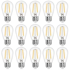 S14 E26 LED Light Bulbs 20 Watt Equivalent Vintage Edison Bulb Warm White 2700K