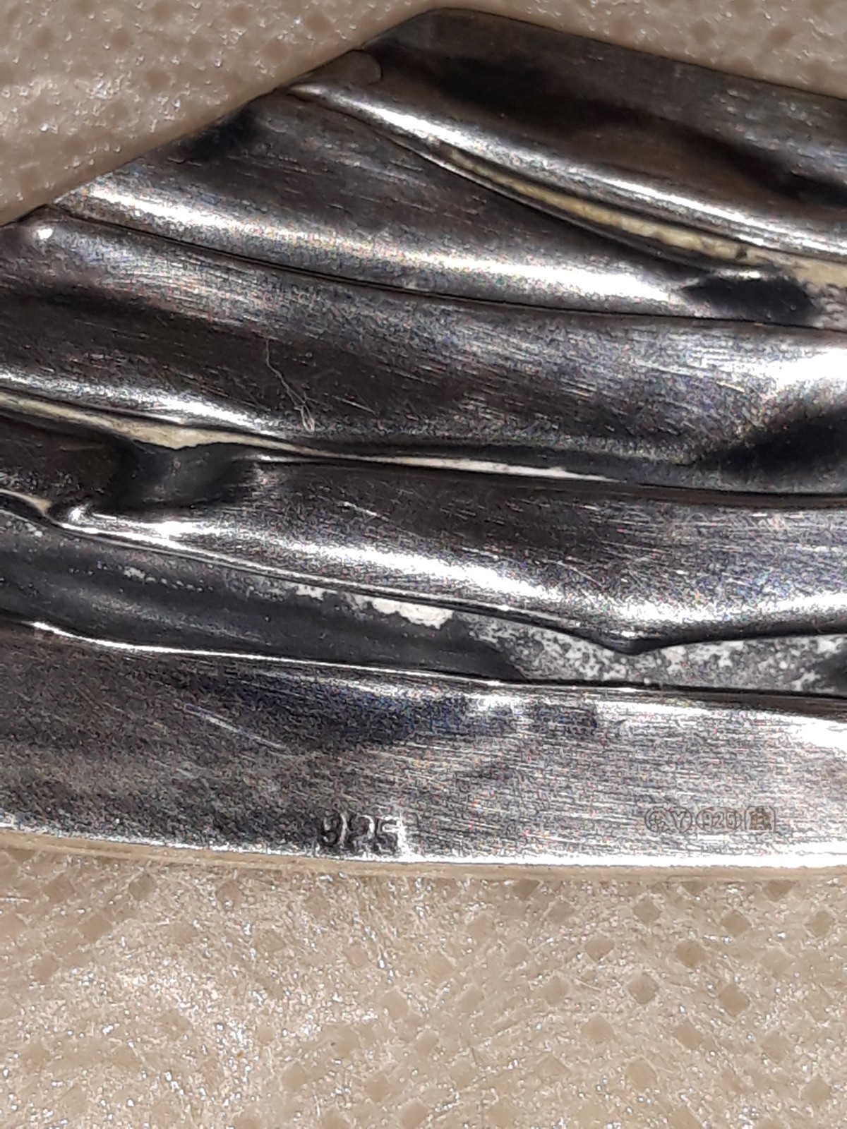 large sterling silver pendant statement piece han… - image 6