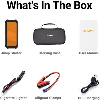 AUTOWIT Supercap 2 12-volt Battery-less Portable Jump Starter for