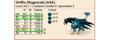 Ark ASA Xbox/PC/PS PVE Solid 93 Top Stat Griffin EGG Pair Level 362