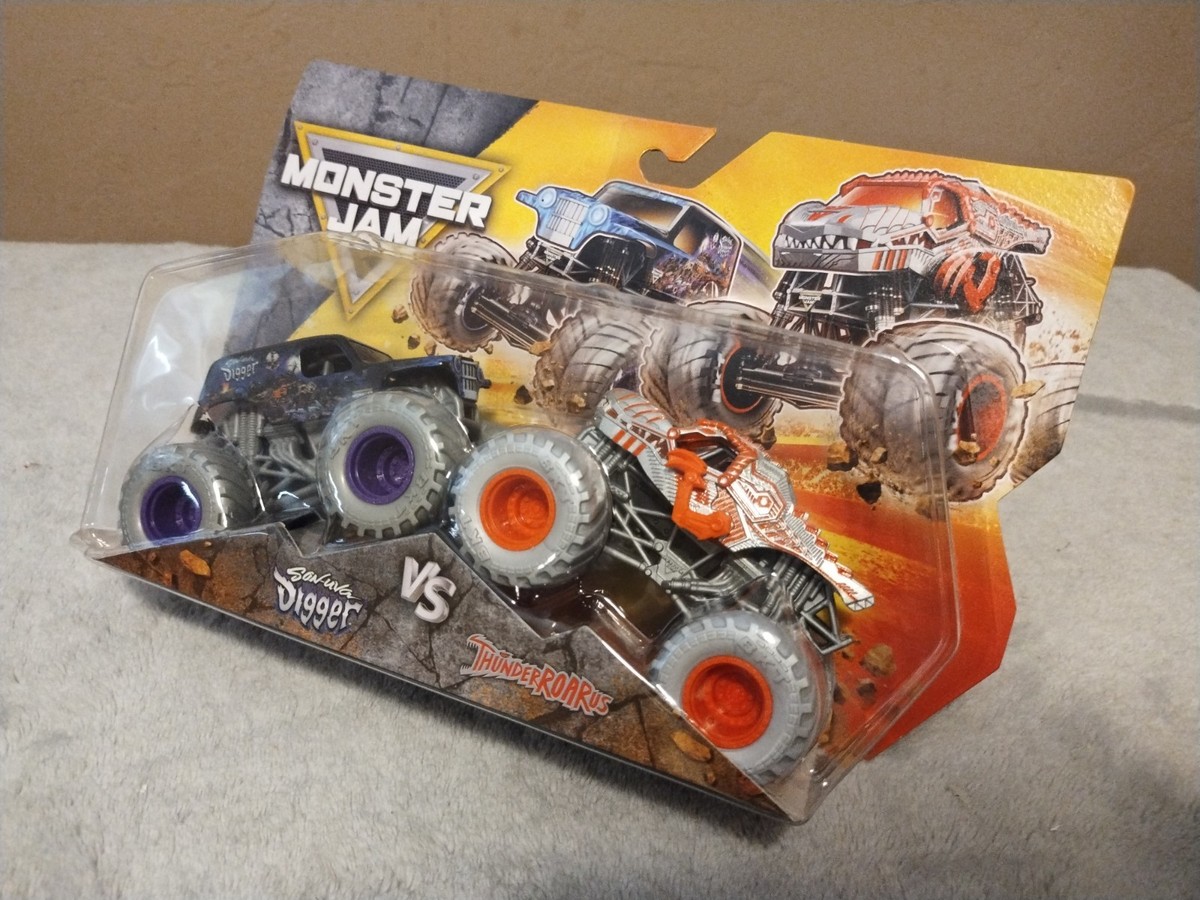 2025 Monster Jam 2 Pack Son-Uva Digger vs ThunderROARus Monster