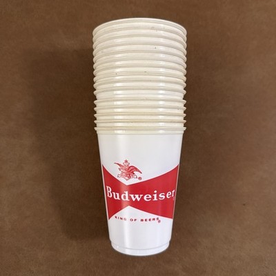 Vintage Budweiser King of Beers Plastic Solo Cups 12 oz - Lot of 15