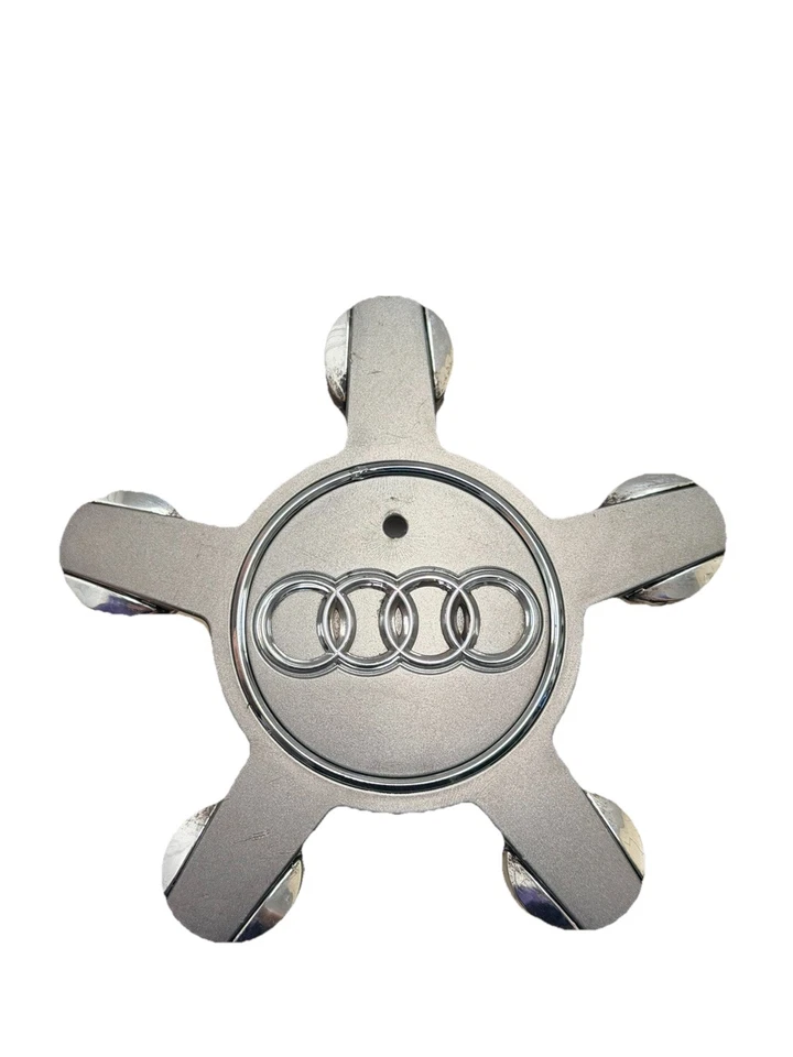 奥迪 A4 A5 A6 A7 A8 轮中心盖轮毂 4F0601165N 木炭铬原始设备制造商 4 件套 — 第 3/4 张图片