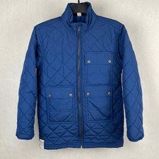 GapKids Coat Jacket Size XL 12 Blue Quilted Long Pockets