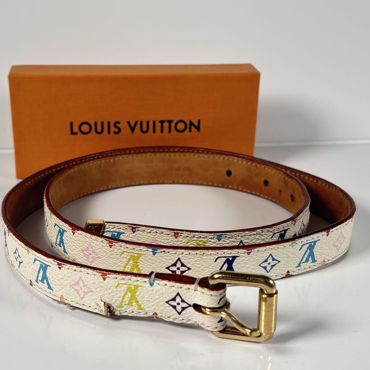 Authentic Louis Vuitton Belt Monogram Multicolor M9272W From 