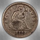 1856 Liberty Seated Quarter CACG VF-35 CAC - Pop 1 at CAC!