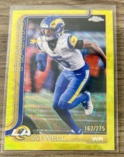 TUTU ATWELL 2025 TOPPS CHROME YELLOW WAVE REFRACTOR RAMS /275 Q5849