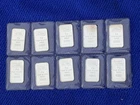 TEN  Credit Suisse Rare Vintage Silver 5grms Bars.999 Fine