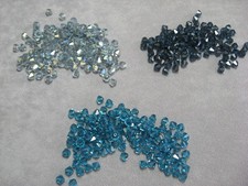 6 mm Bicone Swarovski Crystals 2 Variations: Indian Sapphire, Indicolite