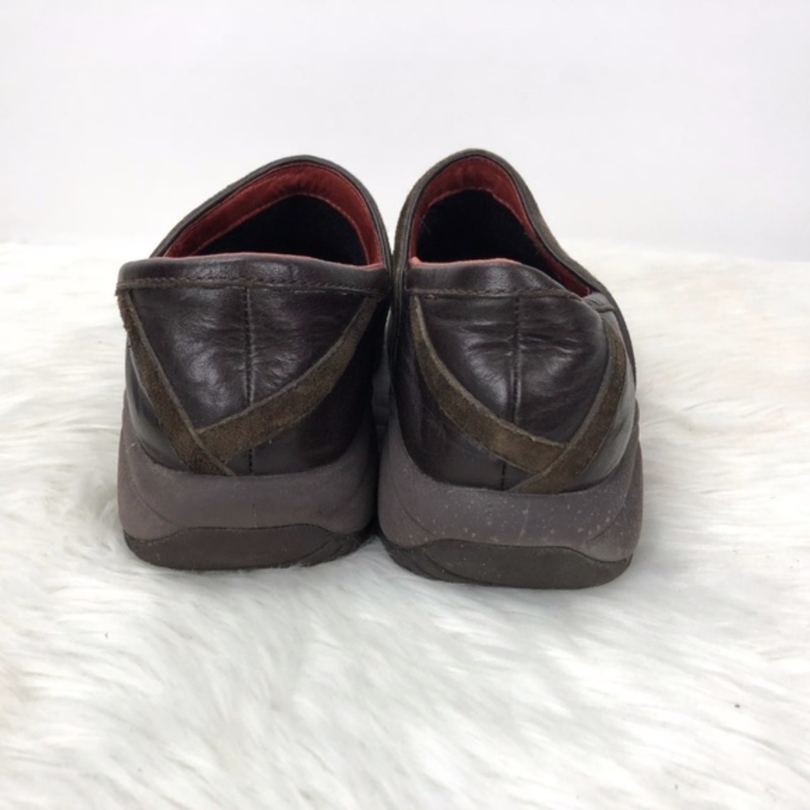 Zoccoli da trekking Merrell 9 5 donna in pelle marrone slip on