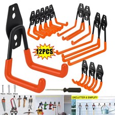 12PCS Heavy Duty Steel Garage Storage Utility Wall Hook Organizer Tools Hanger