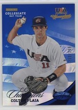 2013 USA Baseball Champions Certified National Team Mirror Blue Colton Plaia 7u1