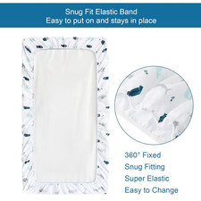 Crib Sheets for Boys or Girls 2-Pack, Fitted Crib Sheet 52'' X 28'' for Stand...