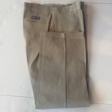 Chaps Khaki Pants Mens 32x32 Classic Straight Leg 100% Cotton Flat Front