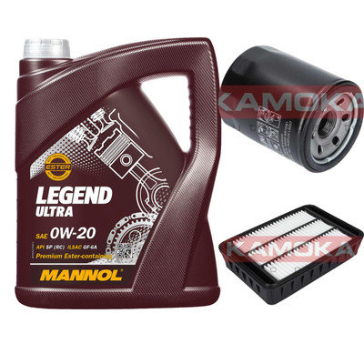 KAMOKA Inspektionspaket MANNOL Legend Ultra 0W-20 5L für Mitsubishi ASX 2.0i