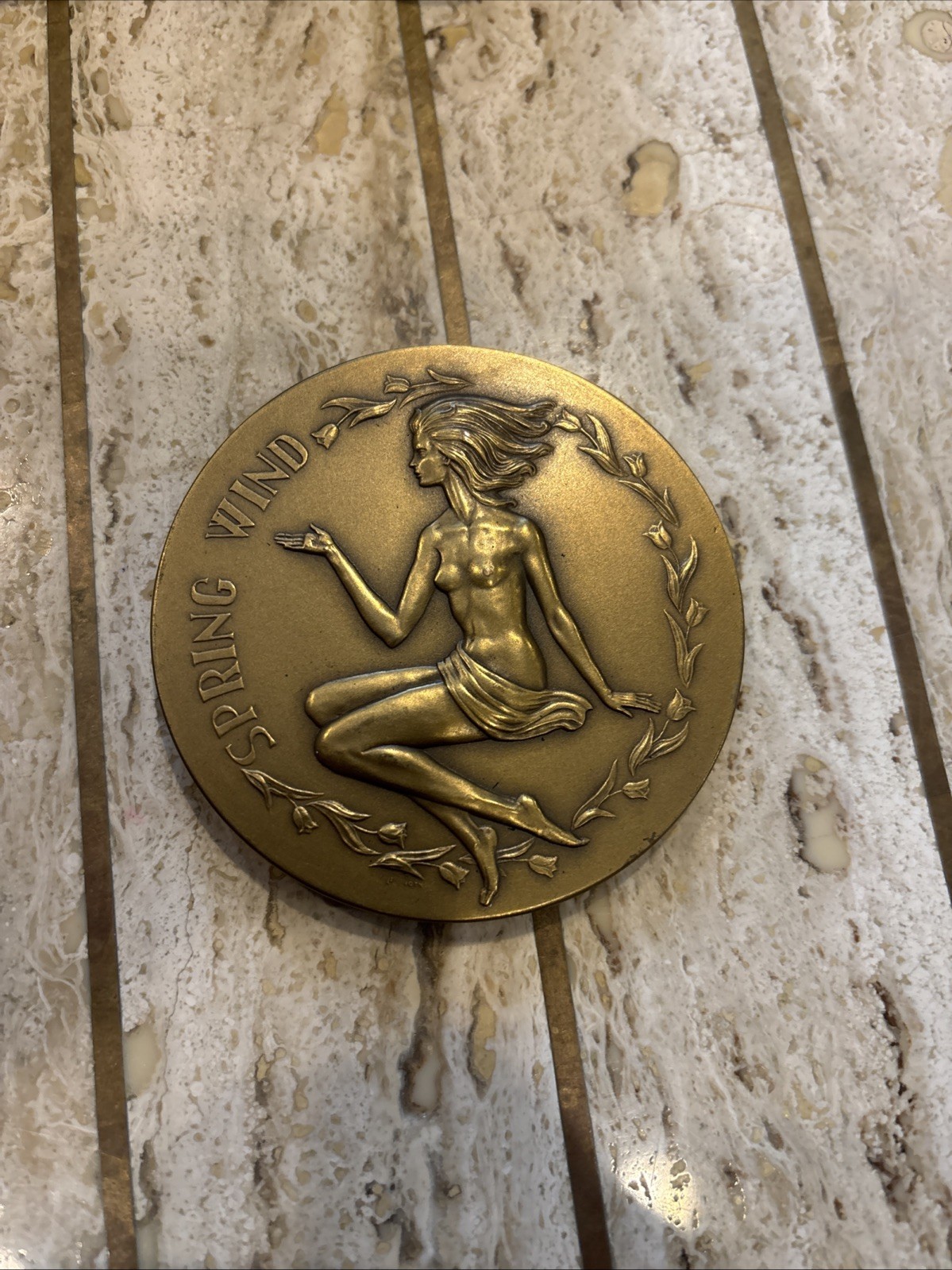 1974 Laszlo Ispansky Bronze Medal Autumn Wind | Society of Medalists