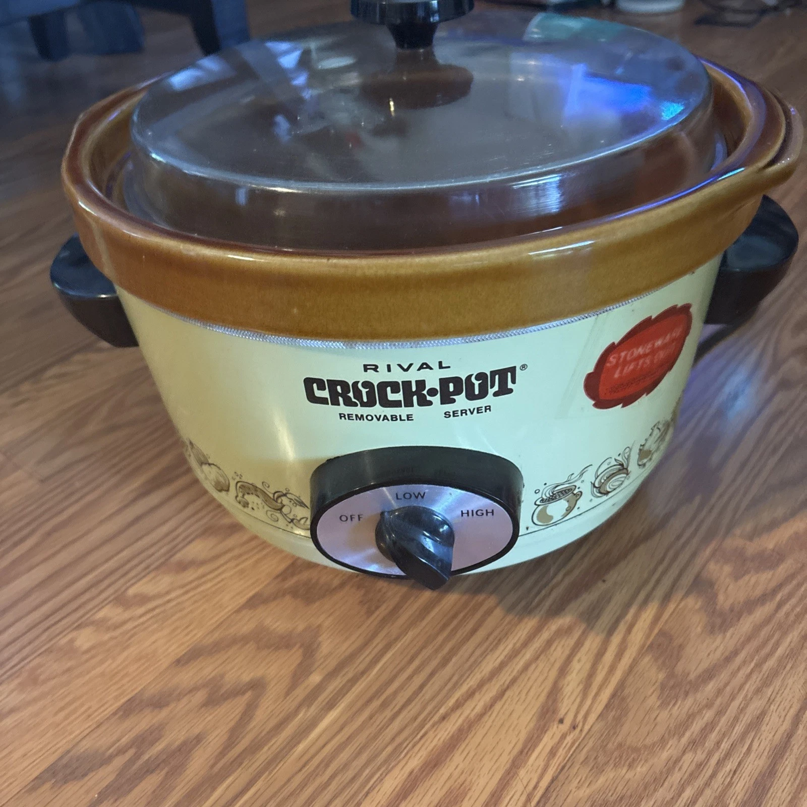 *VINTAGE* Rival 3350 5 Quart Crock-Pot Slow Cooker Removable Stoneware Tested
