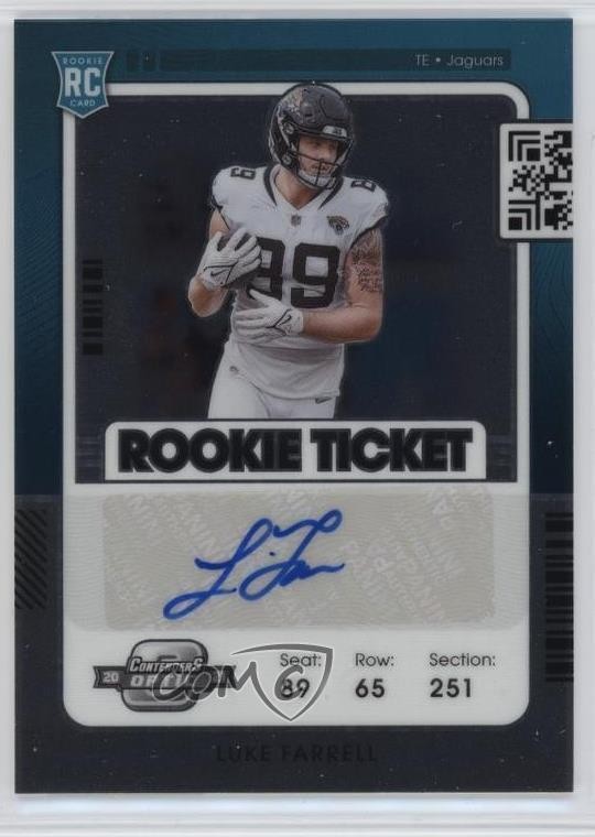Luke Farrell Panini Contenders Optic #179 Autograph
