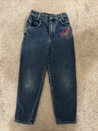 Vintage 1992 Barney Kids Jeans Size 6R The Lyons Group