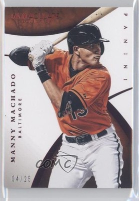 2015 Panini Immaculate Red 4/25 Manny Machado #81 o7m