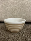 PYREX 401 Tan Sandalwood Beige Stripe 1 1/2 Pt Vintage Small Mixing Bowl