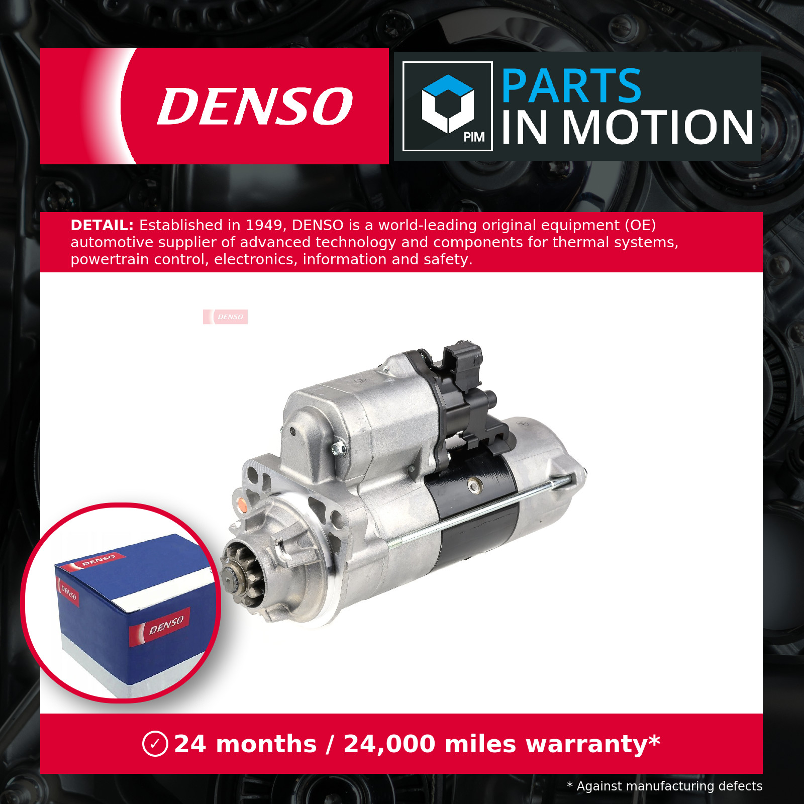 DENSO STARTER MOTOR DSN2092 Genuine Original Denso Part - Image 2