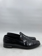 Prada Black Leather Loafer M 10