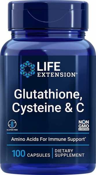 Life Extension, Glutathione Cysteine & C, 100 Kapseln-image