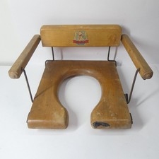 Hamilton Child Craft Wooden Baby Seat Potty Training Chair Folding Vintage