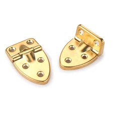 Highpoint 90 degree Stop Hinge Brass Plated 2-19/32" x 1-17/32" Pair