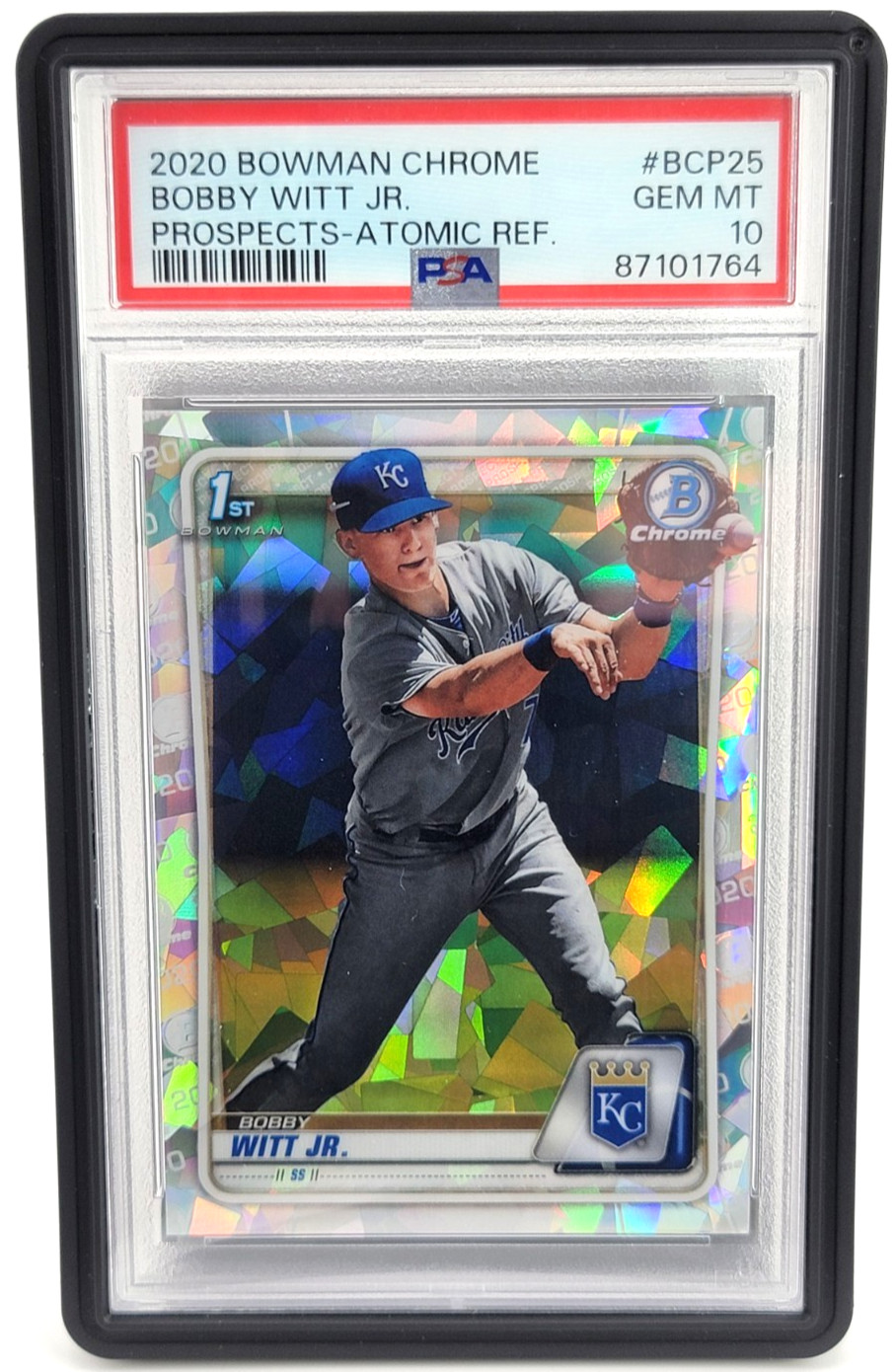 BOBBY WITT JR. 1st 2020 Bowman Chrome ATOMIC REFRACTOR Rookie RC PSA Gem Mint 10