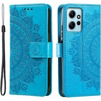 KlapphüLle FüR Xiaomi Redmi Note 12 4G, Mandala, Blau