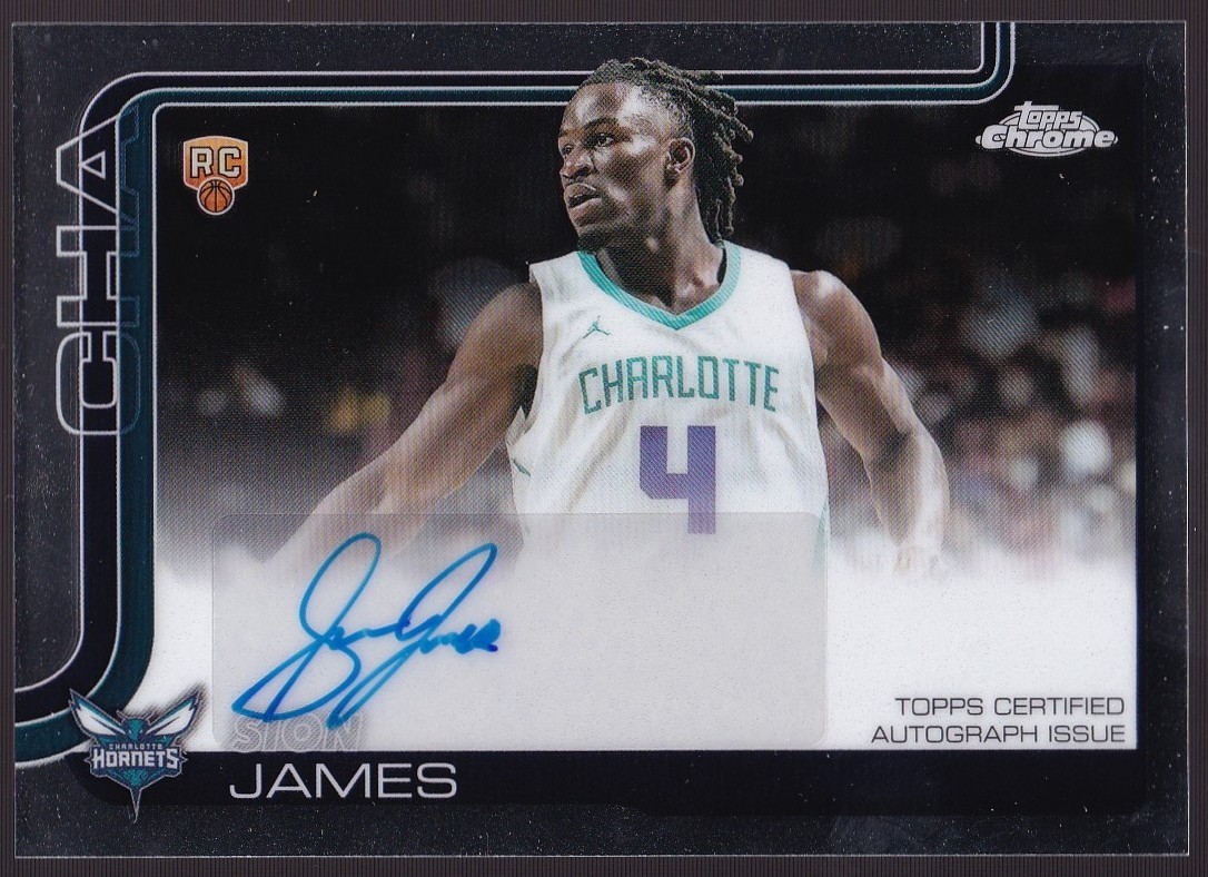 2025-26 Topps Chrome Rookie Autograph RC Sion James #TCAR-SJ