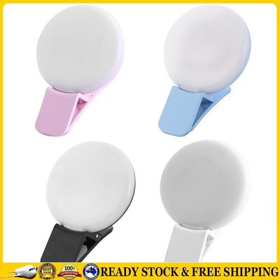 Mobile Phone Portable Clip 10 LED Selfie Ring Beauty Fill Flash Lens Light Lamp 