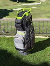 Sun Mountain Golf C-130 Cart Bag  14-Way  Black/Lime  Includes Rain Hood