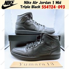 Size 11.5 - Air Jordan 1 2022 Mid Triple Black for sale online | eBay