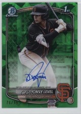 2025 Bowman Sapphire Edition Chrome Prospect Green 76/99 Jhonny Level Auto 9et